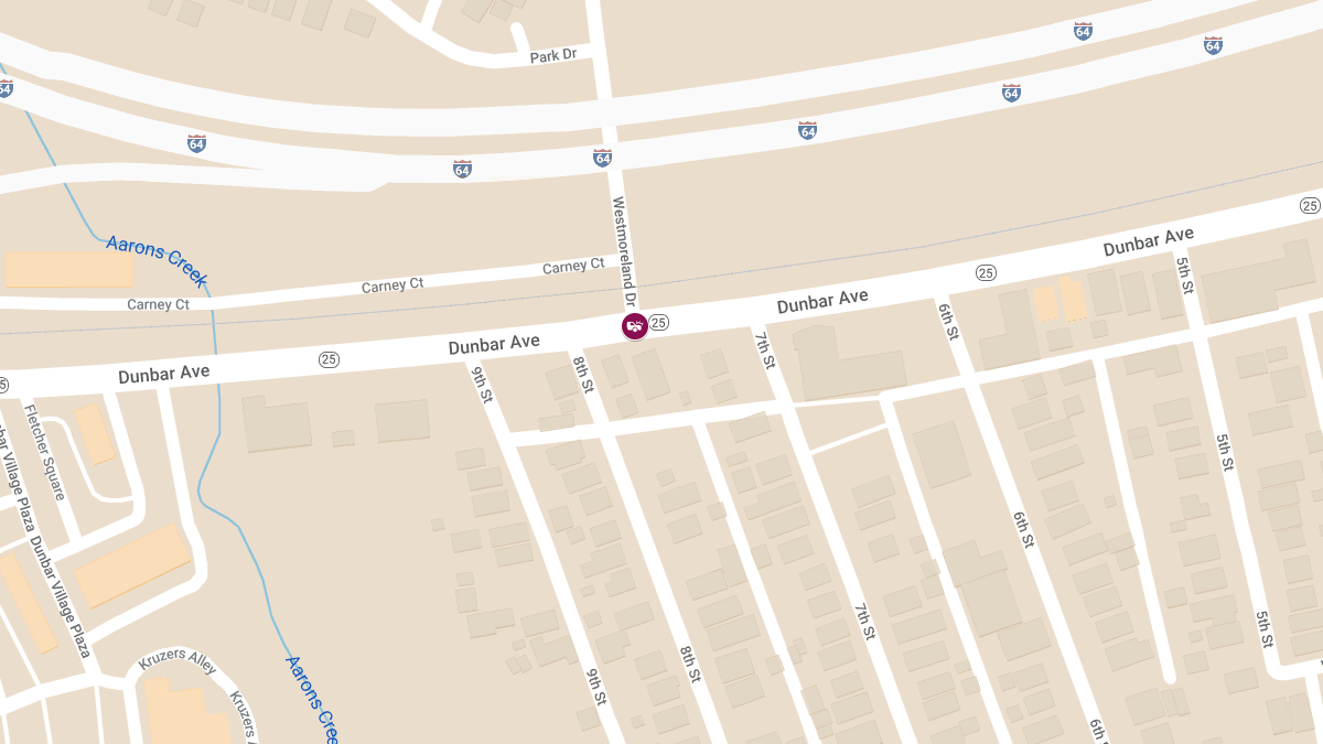 Injury Crash at Dunbar Ave & Westmoreland Dr