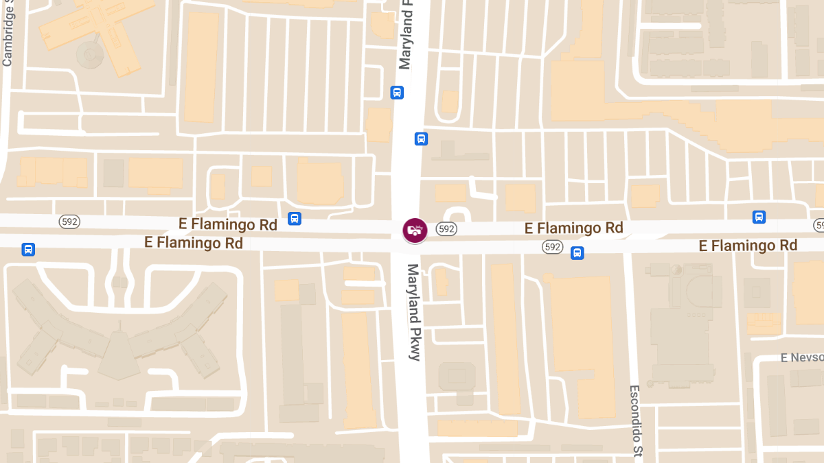 Injury Crash at E Flamingo Rd and S Maryland Pkwy