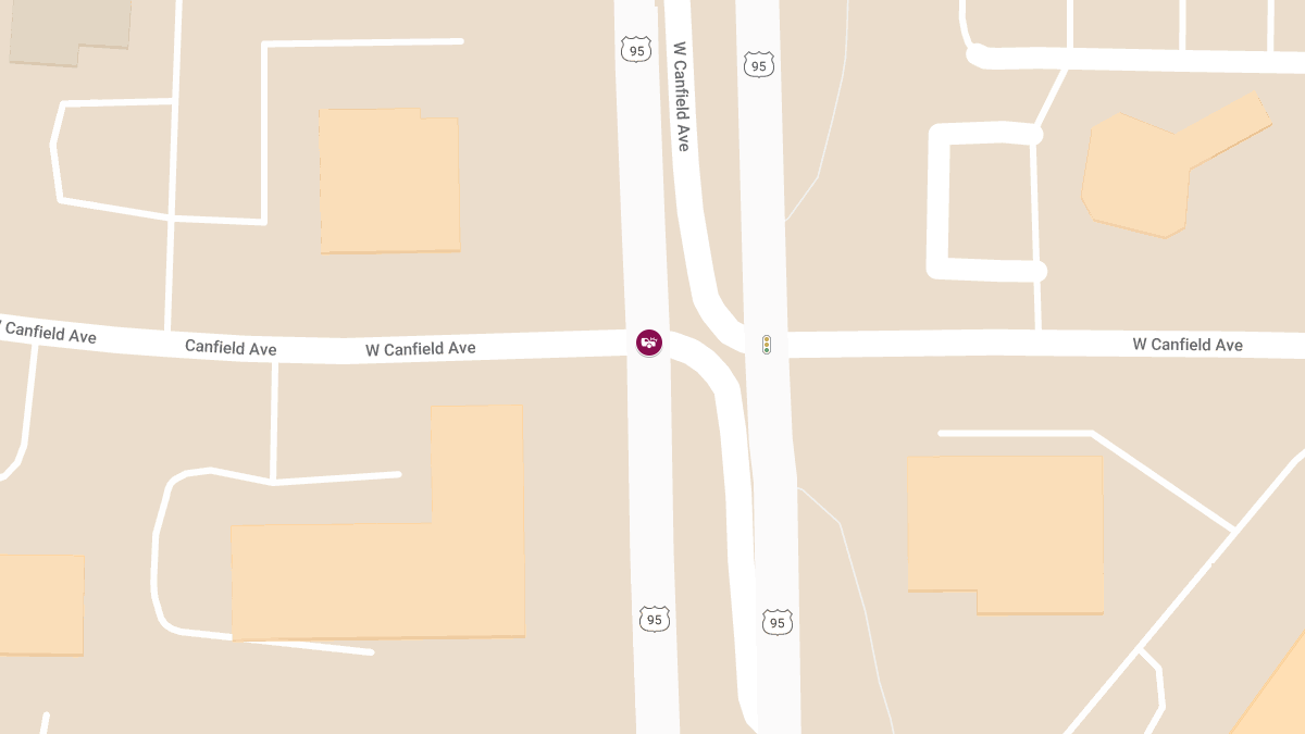 Injury Crash at Hwy 95 and Canfield Ave