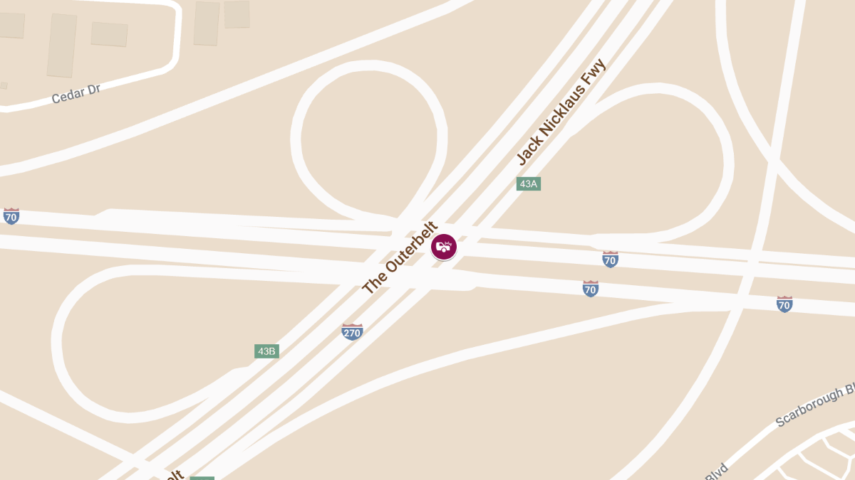 Injury Crash at I-270 S & I-70 E