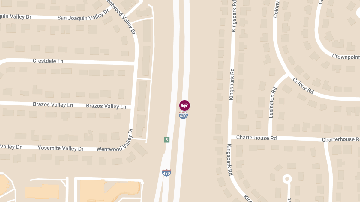Injury Crash at I-430 NB & Mile Marker 11.1