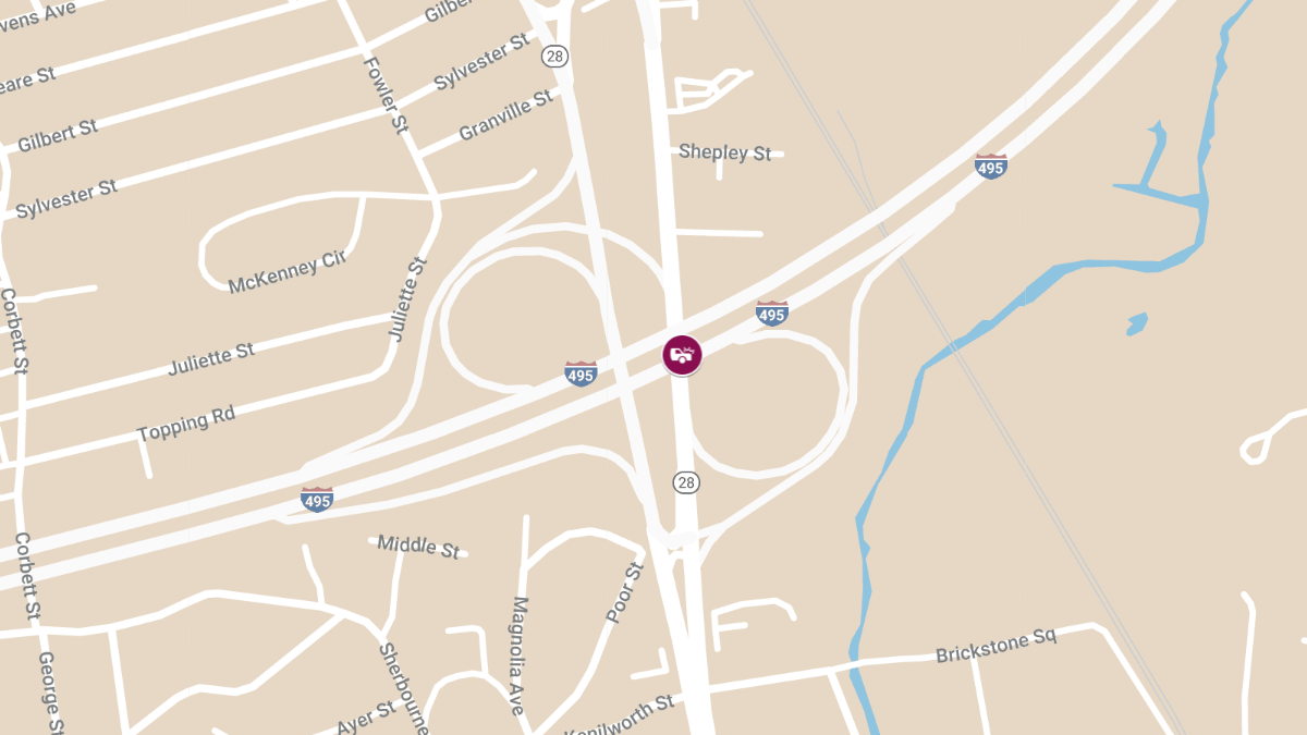 Injury Crash at Interstate 495 SB JSO Exit 99 (Rte 28)