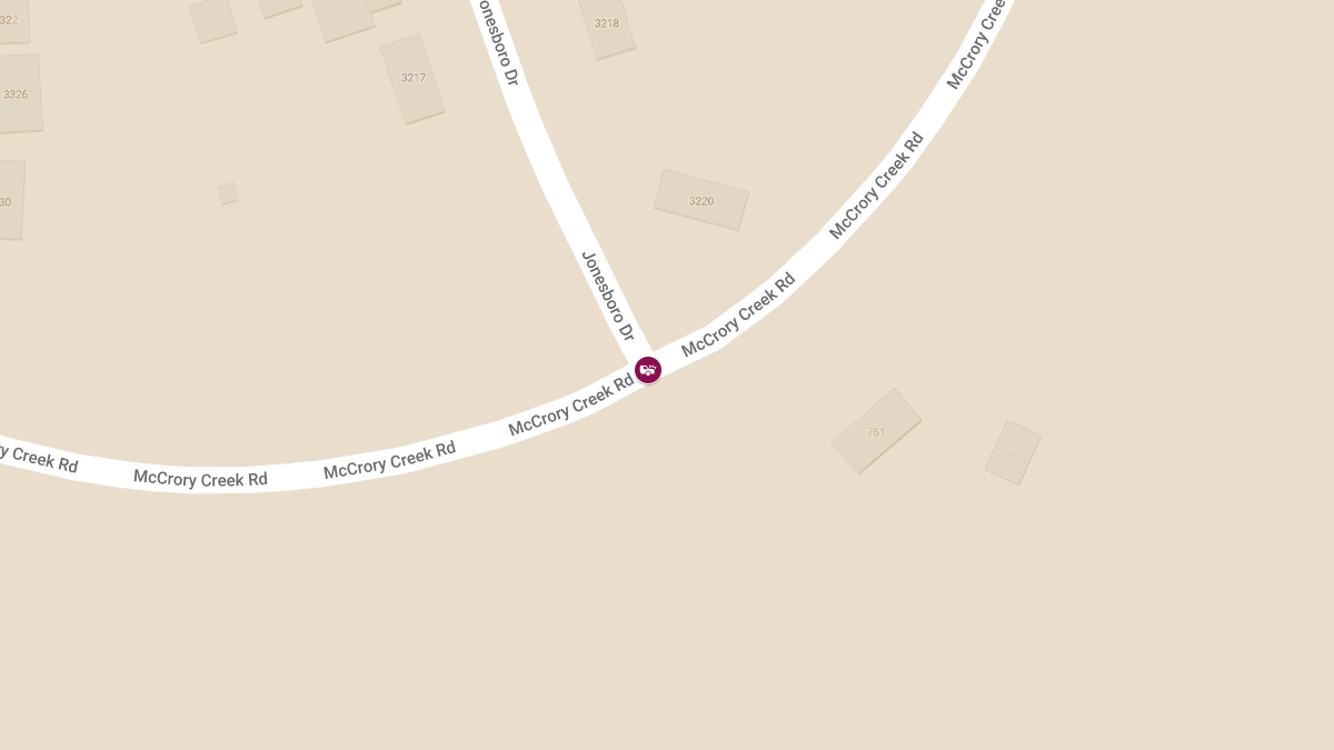 Injury Crash at Jonesboro Dr & McCrory Creek Rd