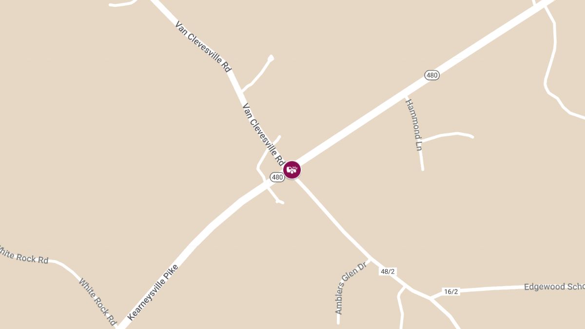 Injury Crash at Kearneysville Pk & Van Clevesville Rd