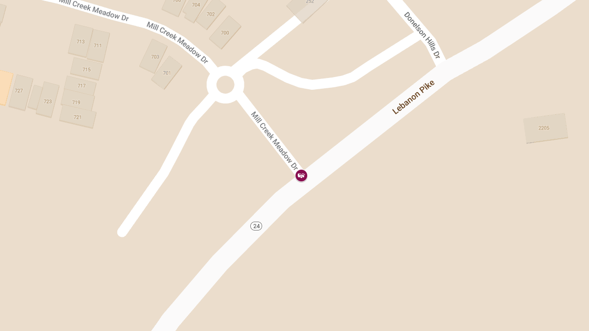 Injury Crash at Lebanon Pike & Mill Creek Meadow Dr