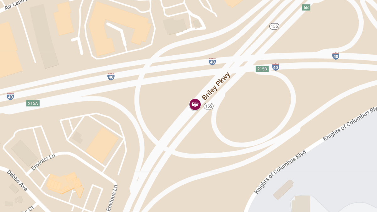 Injury Crash at MM 27 8 Briley S between Centennial Blvd & I-40 Split