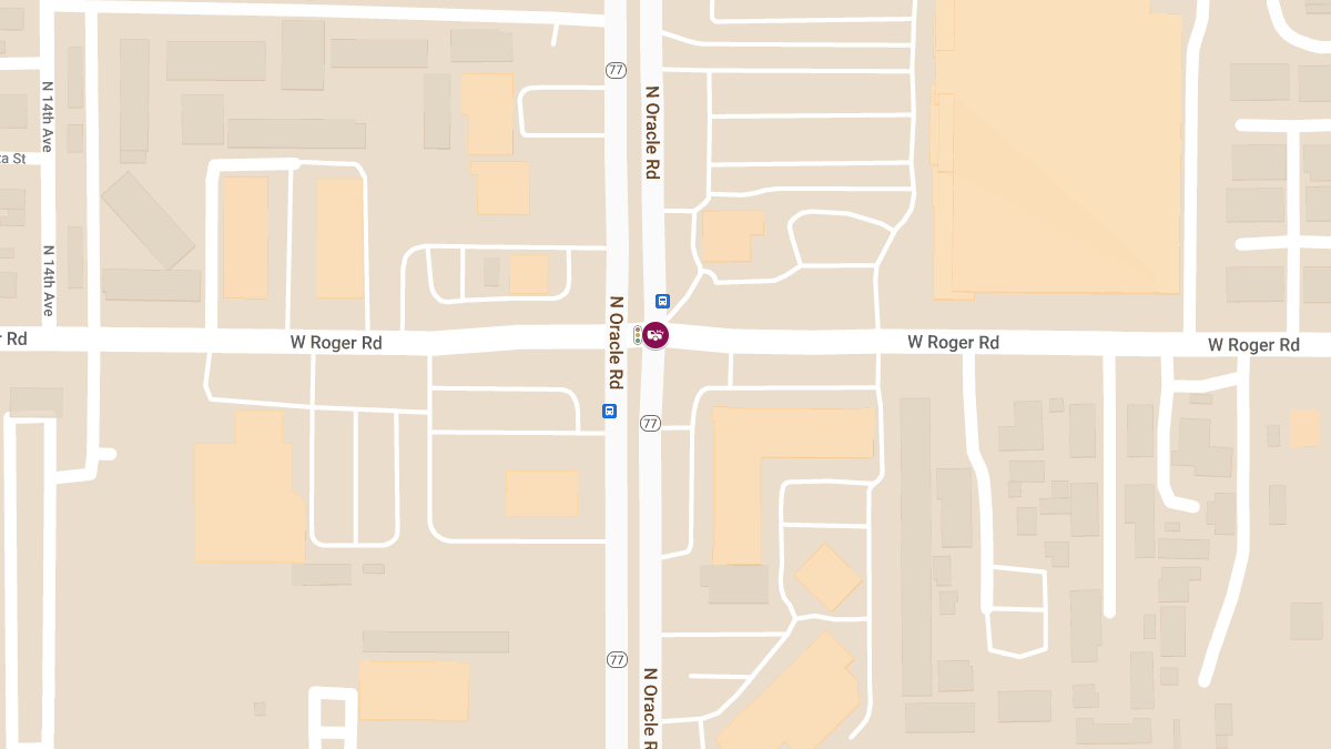 Injury Crash at Oracle Rd & Roger Rd