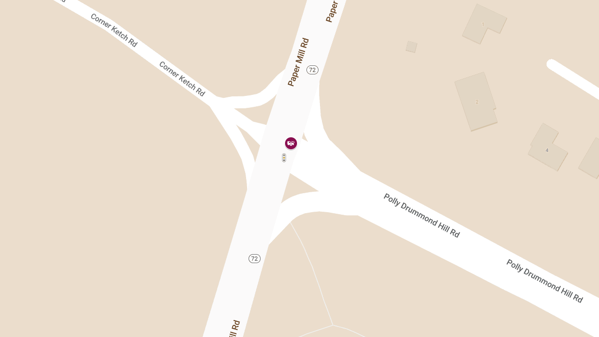 Injury Crash at Paper Mill Rd and Polly Drummond Hill Rd