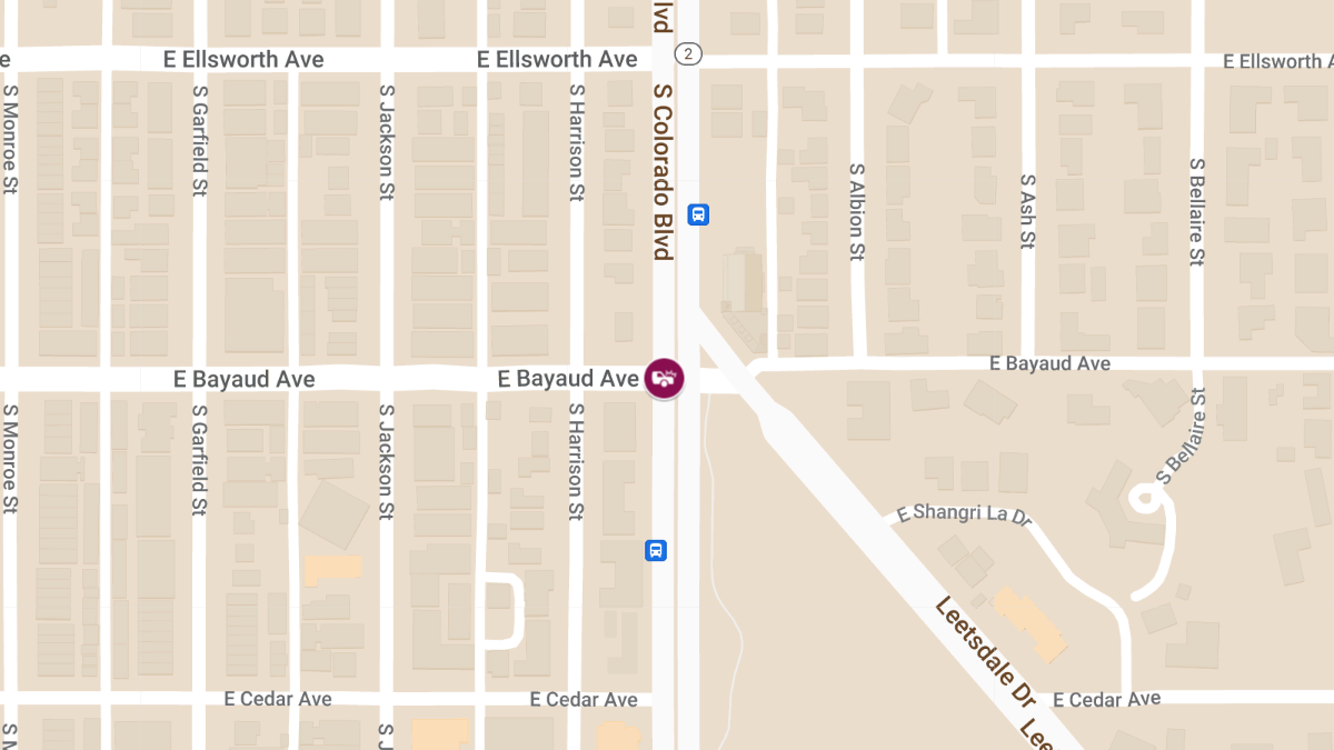 Injury Crash at S Colorado Blvd & E Bayaud Ave