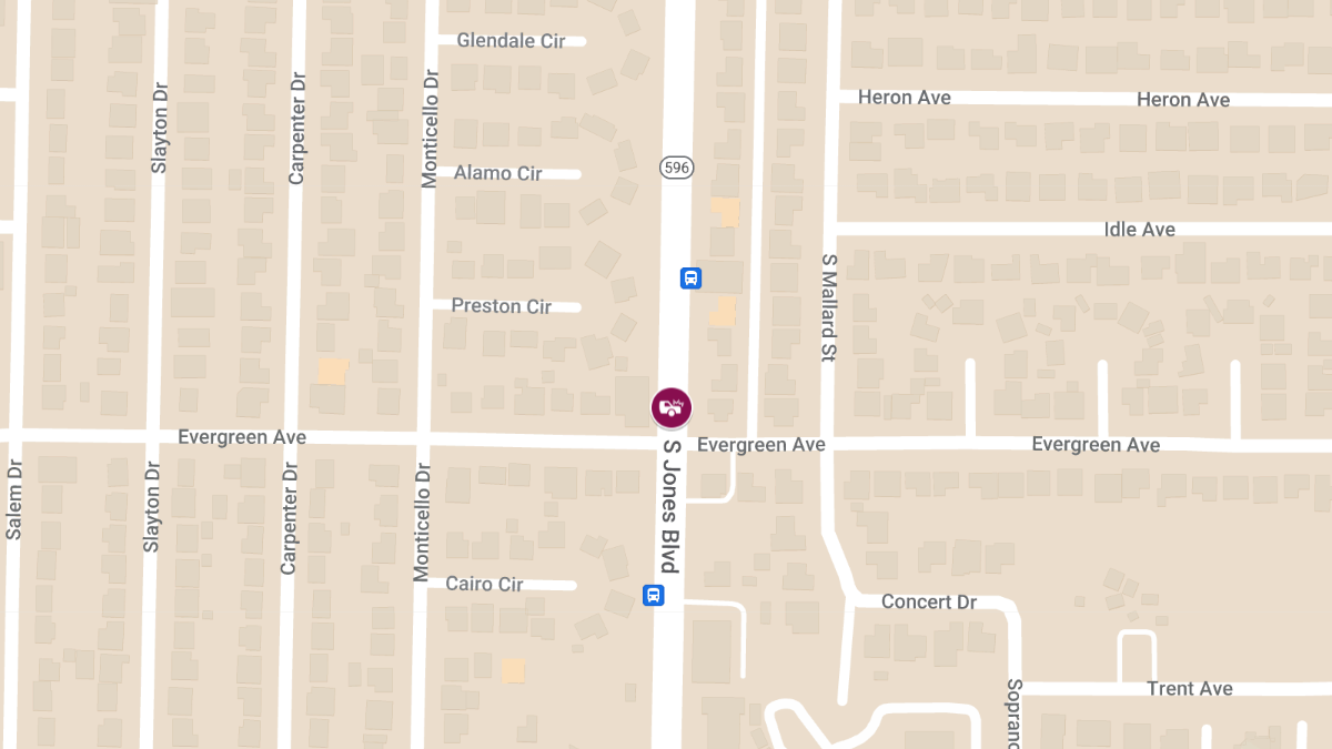 Injury Crash at S Jones Blvd & Evergreen Ave
