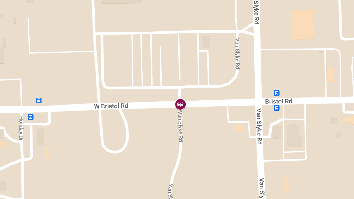 Injury Crash at W Bristol Rd & Van Slyke Rd