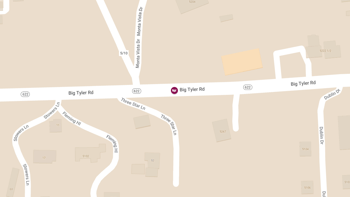 Injury Crash on Big Tyler Rd
