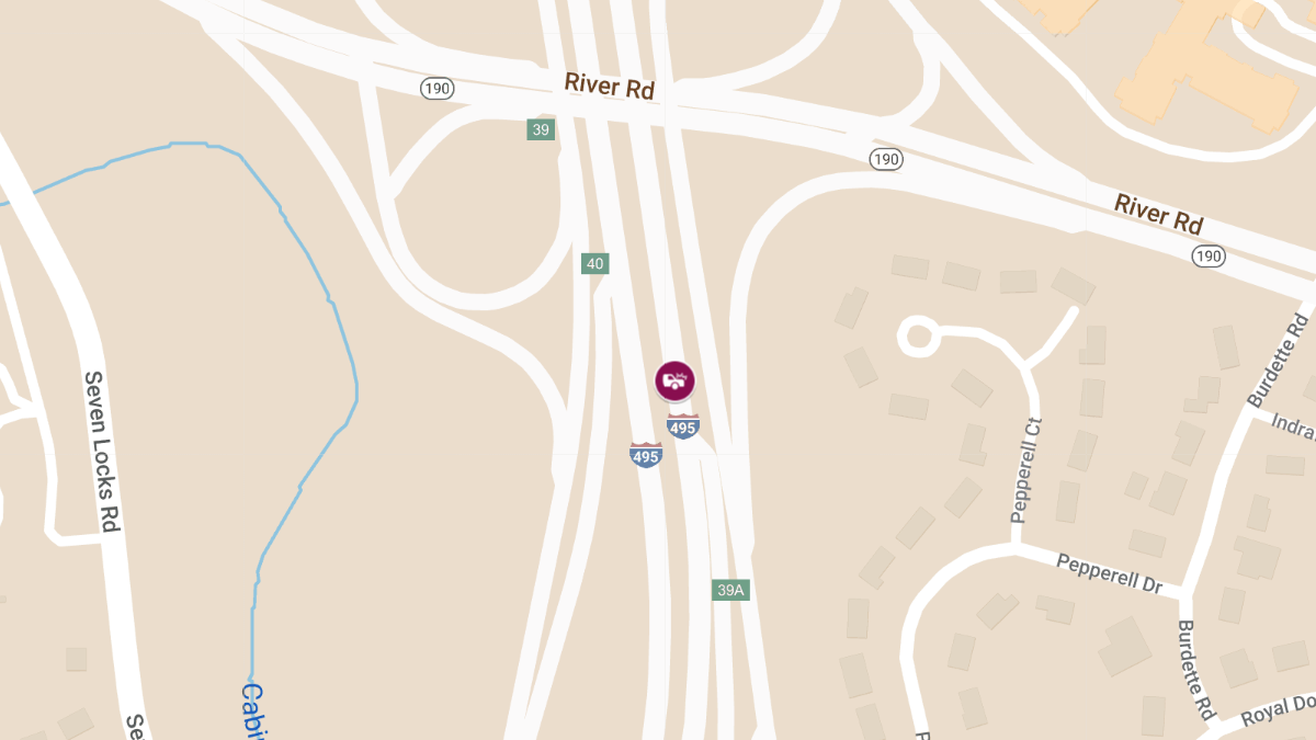 Injury Crash on I-495 Inner Loop Near MD-190 Causes Major Delays