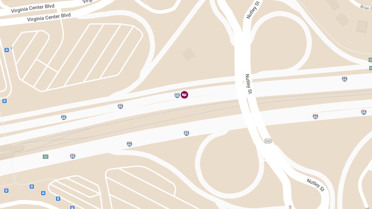 Injury Crash on I-66 EB Near VA-243 Reopened After Delays