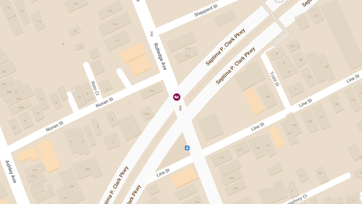 Injury Crash on Septima P. Clark Parkway at Rutledge Avenue