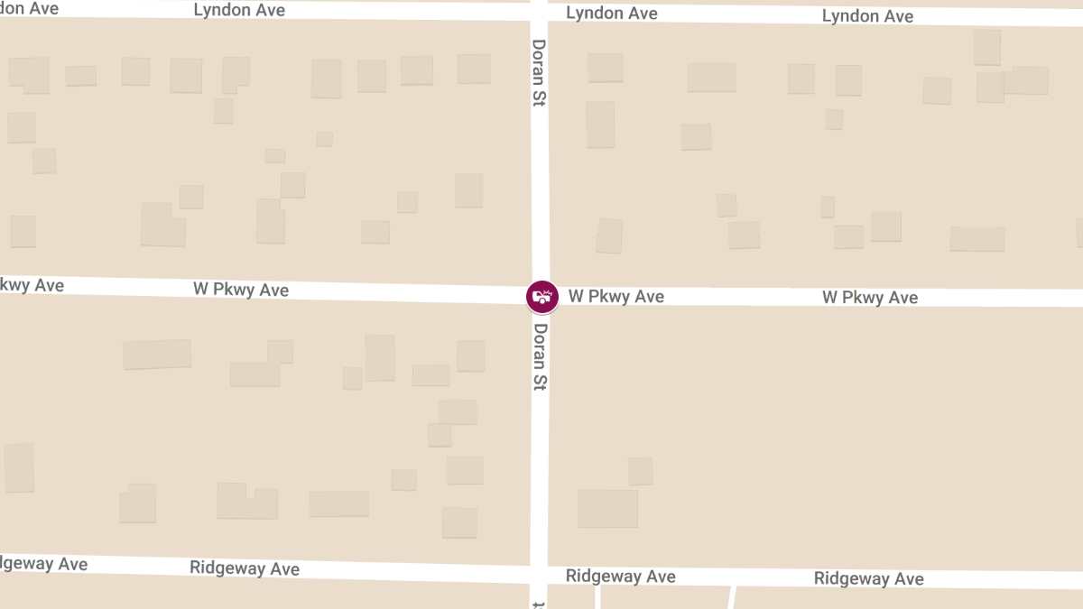 Injury Vehicle Accident at Doran St & W Parkway Ave