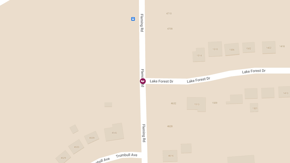 Injury Vehicle Accident at Fleming Rd & Lakeforest Dr