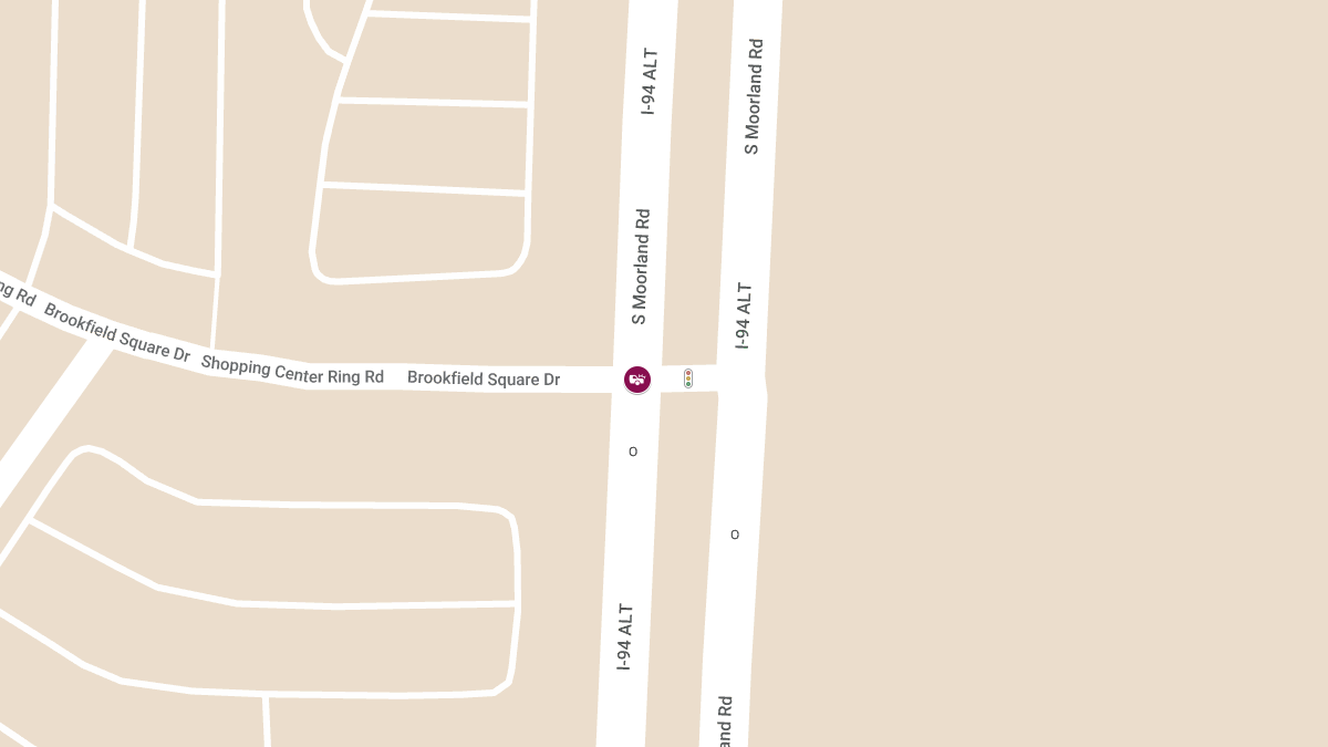 Injury in Rear-End Collision at Moorland Rd & Brookfield Square Dr