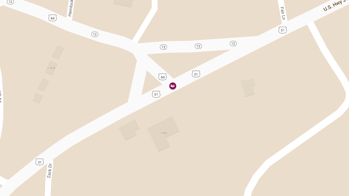 Major Crash at US 84 & US 31