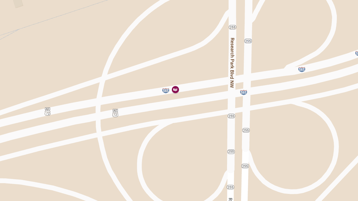 Major Crash on I-565 EB at MP 10.97