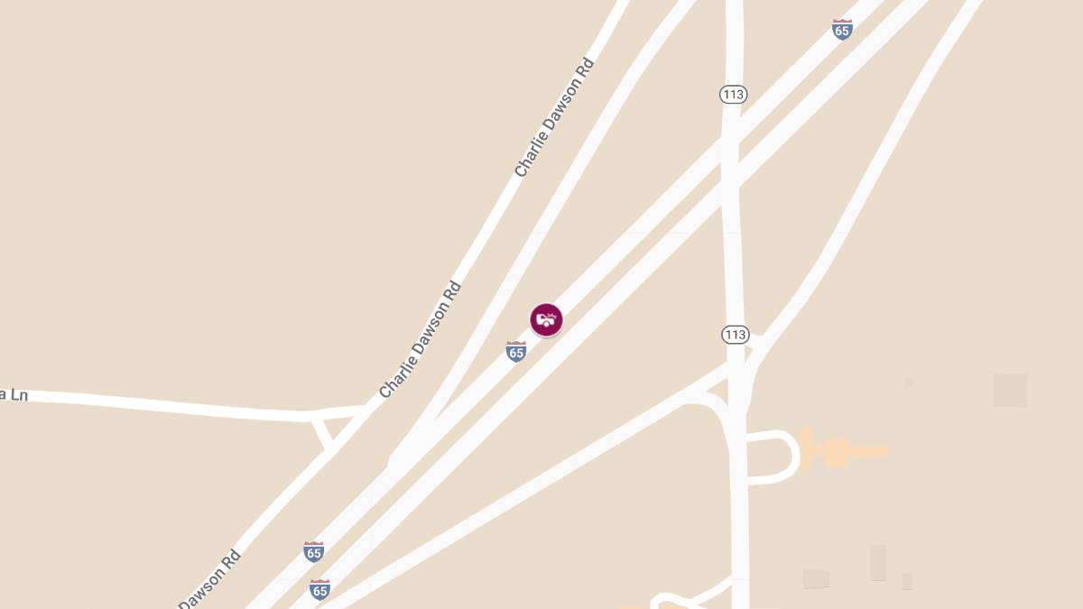 Major Crash on I-65 NB at MP 67.32 Before Exit 69 AL 113