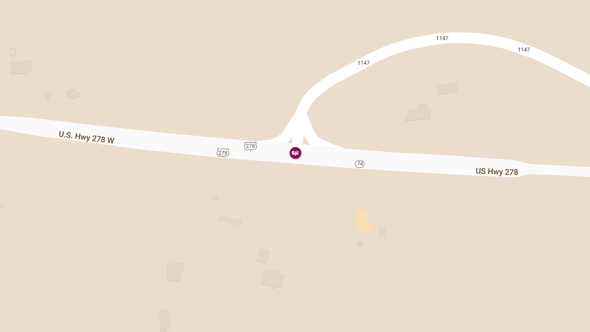 Major Crash on US 278 at CR 1147