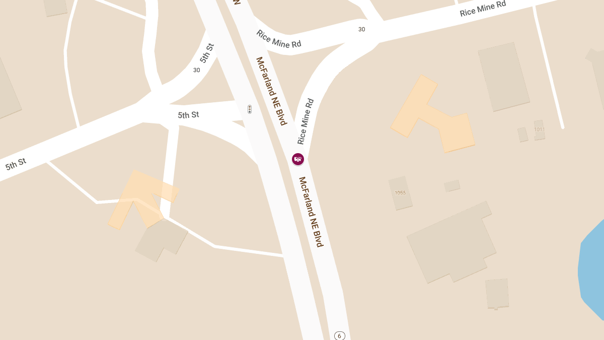 Major Crash on US 82McFarland Blvd WB at Rice Mine RdCR 30