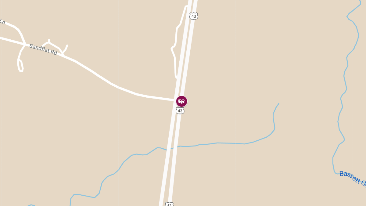 Major Crash on US43 NB at MP 294.08 Past AL24