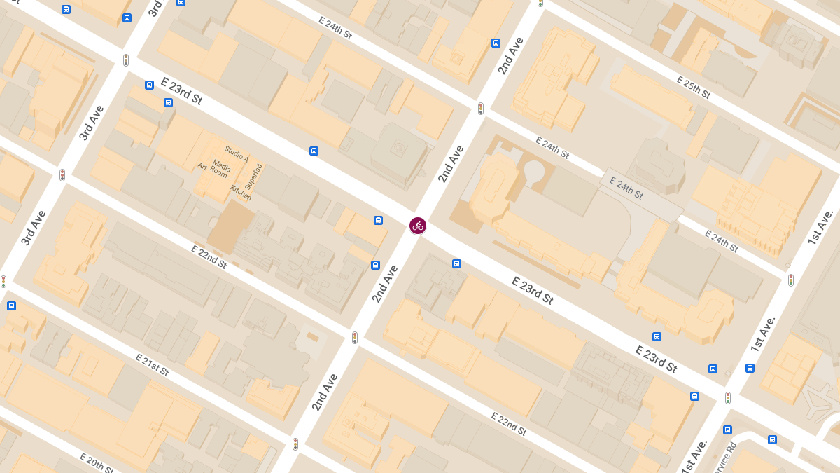 Man on Bicycle Collided With Vehicle at E 23rd St & 2nd Ave