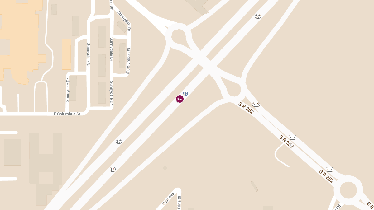 Motor Vehicle Accident at 139mm I-69 SB near Hospital Dr