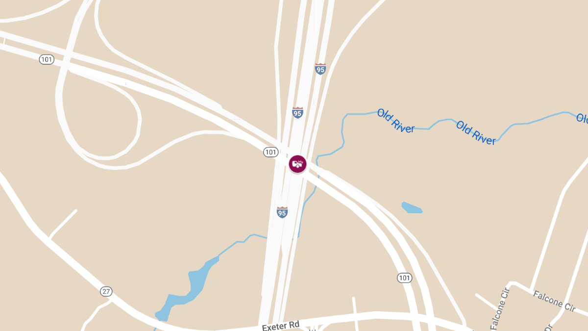 Motor Vehicle Crash on Rte 101 EB at I-95 Ramps