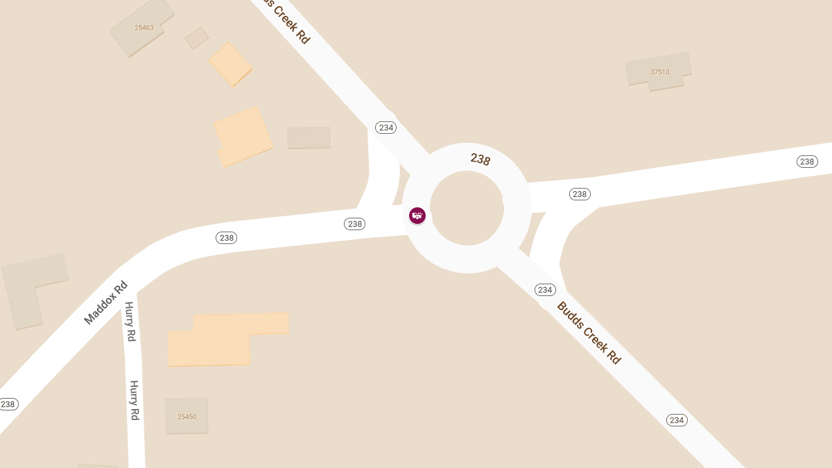 Motor Vehicle Crash with Injuries at Maddox Rd & Budds Creek Rd