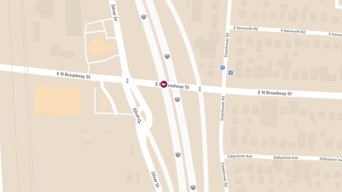Motor Vehicle Crash with Injuries on I-71 S at E North Broadway St