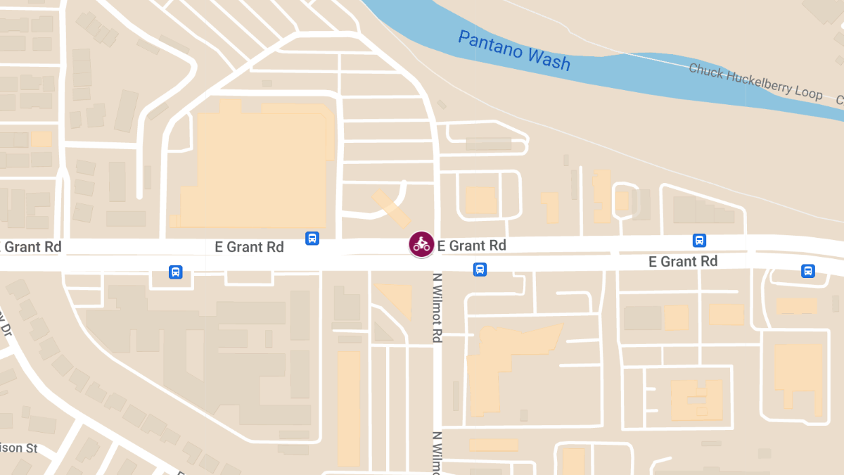 Motorcycle Accident with Injuries at Grant Rd & N Wilmot Rd