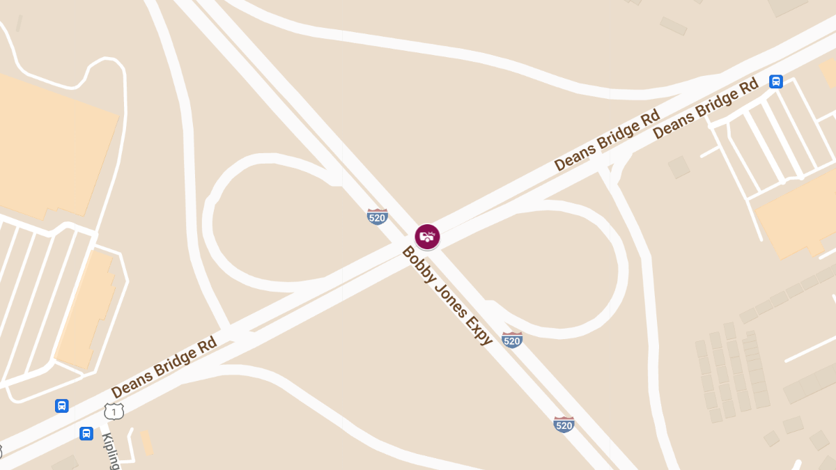 Multi-Car Crash on Bobby Jones Expressway at Deans Bridge Rd