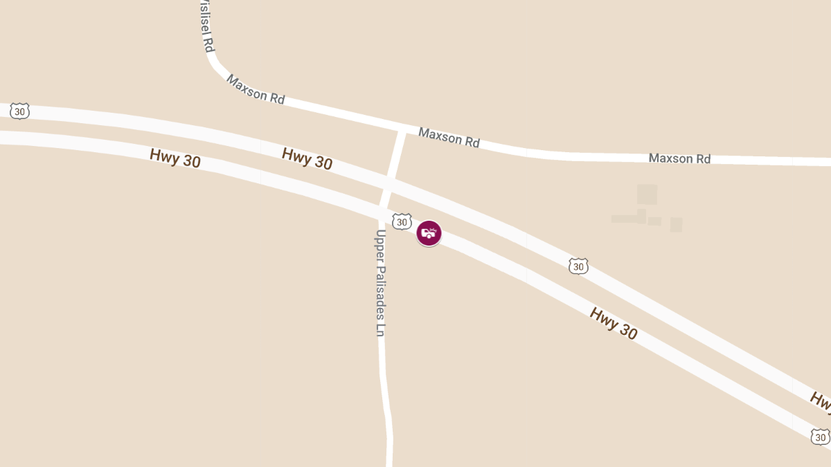 Multi-Vehicle Accident on Highway 30 near Upper Palisades Lane