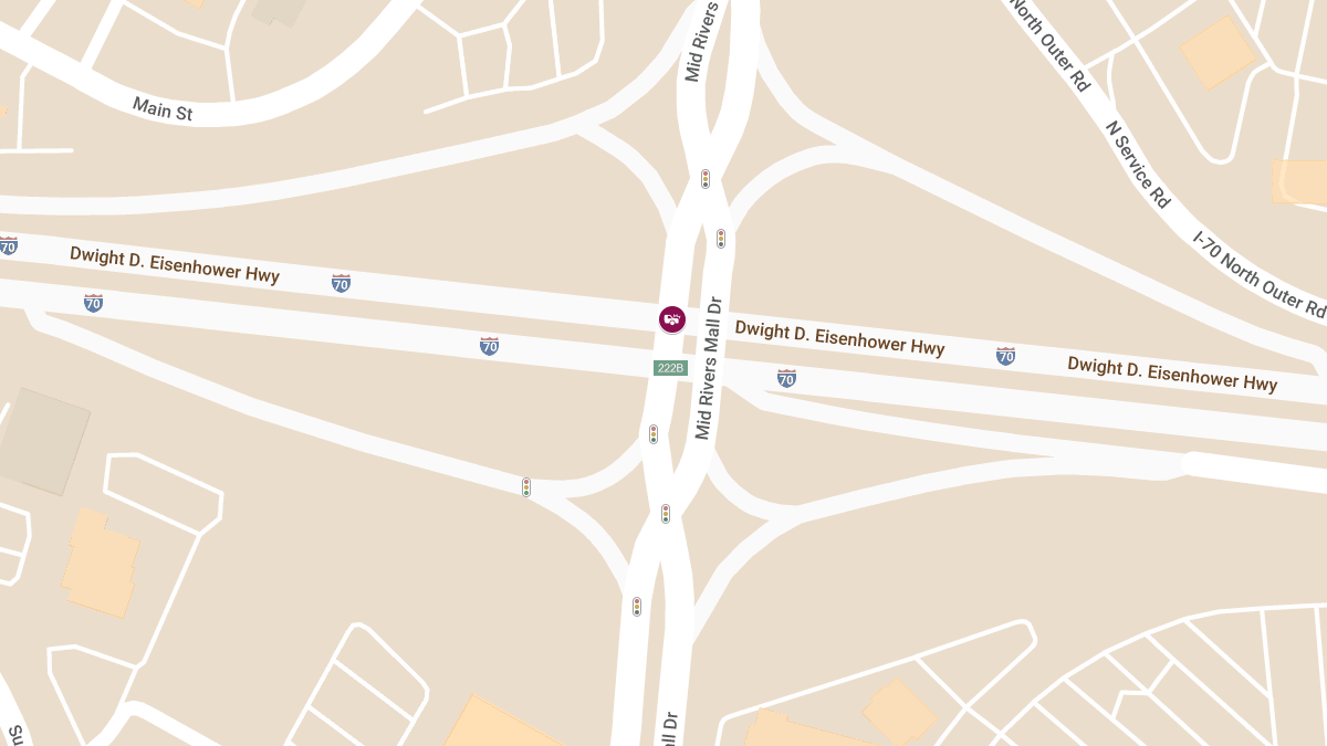 Multi-Vehicle Accident with Personal Injury at WB I-70 & Mid Rivers Mall Dr