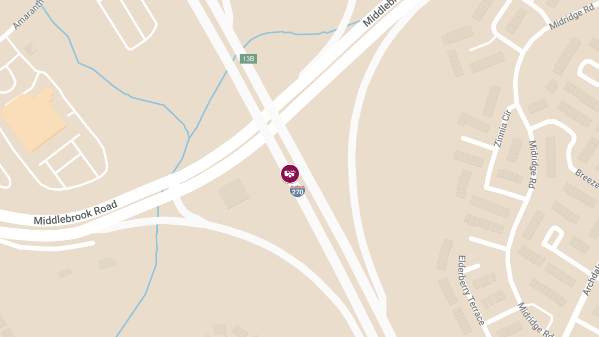 Multi-Vehicle Collision on NB I-270 Near Middlebrook Rd