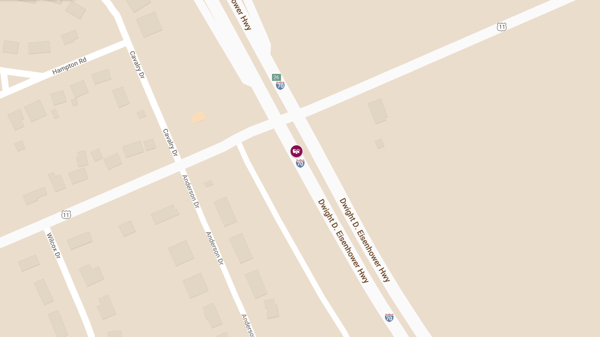 Multi-Vehicle Crash on I-70 West Near Virginia Ave