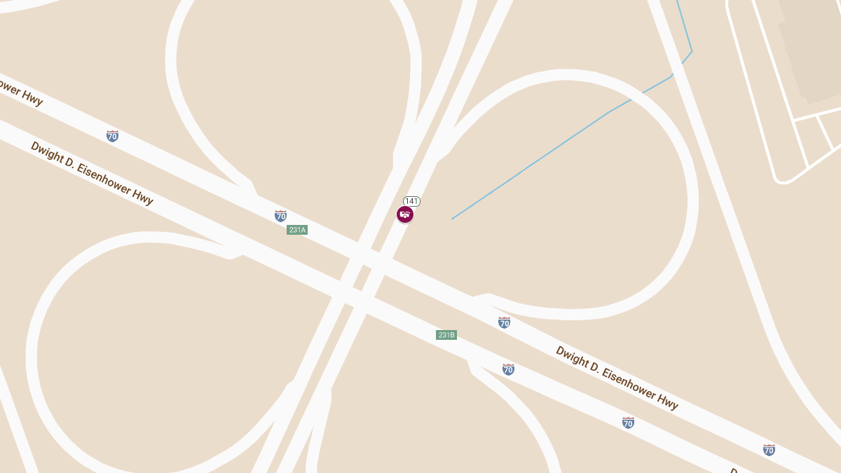 Multi-Vehicle Crash on I-70 West of Earth City Expy