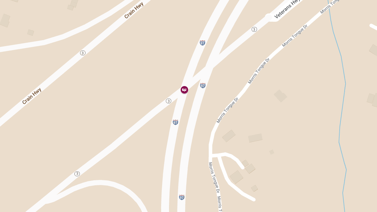 Multi-Vehicle Crash on NB I-97 at Crain Hwy Sends Four to Hospital