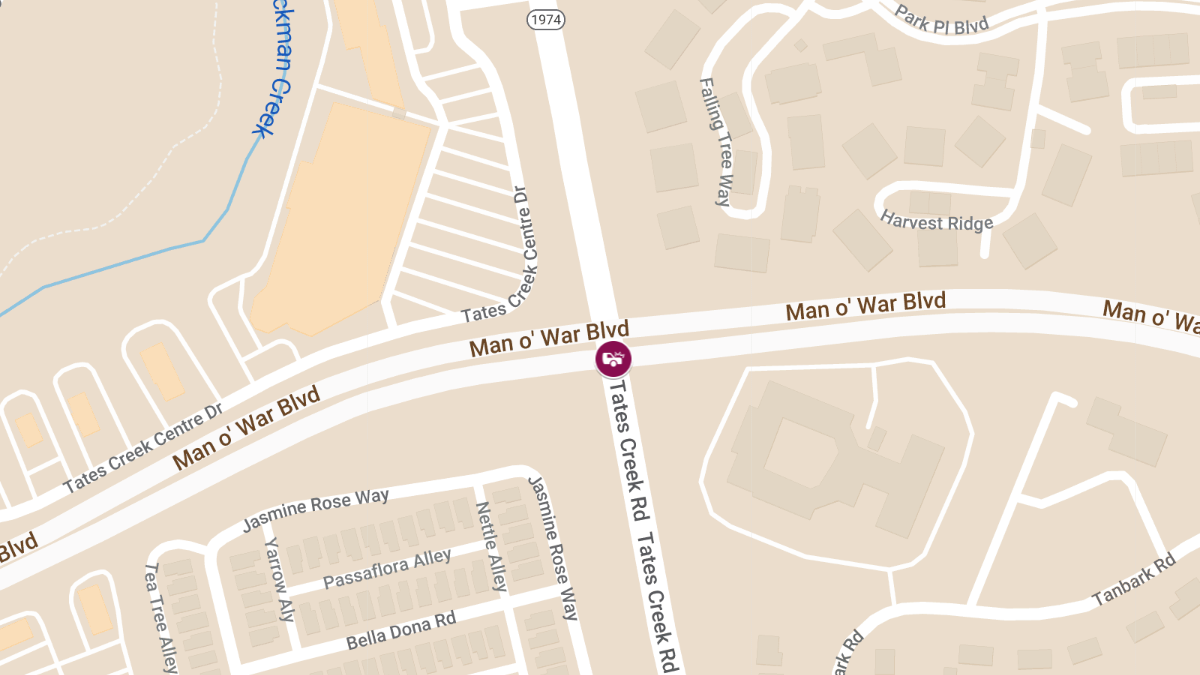 Multi-Vehicle Crash with Injuries at Man O' War Blvd & Tates Creek Rd