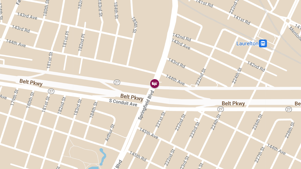 Officer Injured in Multi-Car Crash During Pursuit at N Conduit Ave & Springfield Blvd