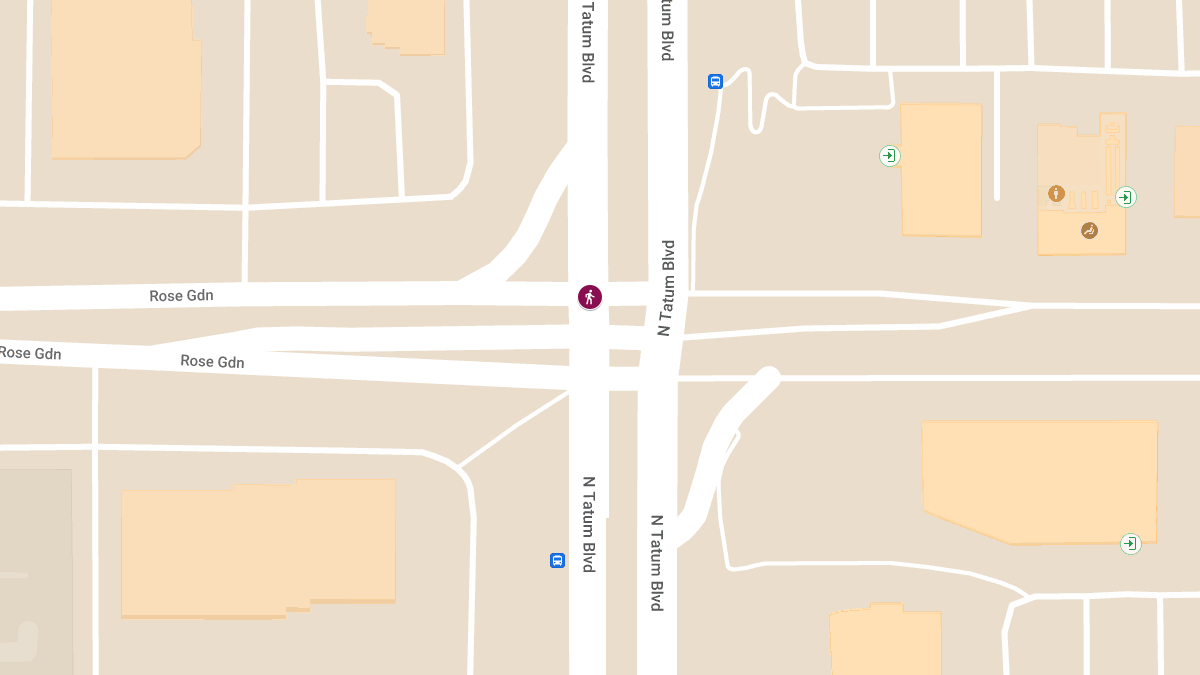 Pedestrian Accident at Tatum Blvd & Rose Gdn Ln