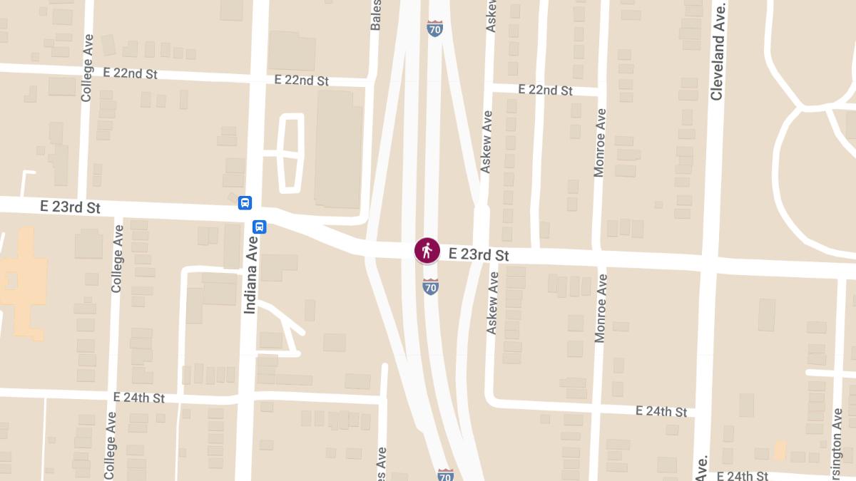 Pedestrian Accident on I-70 Near East 23rd St