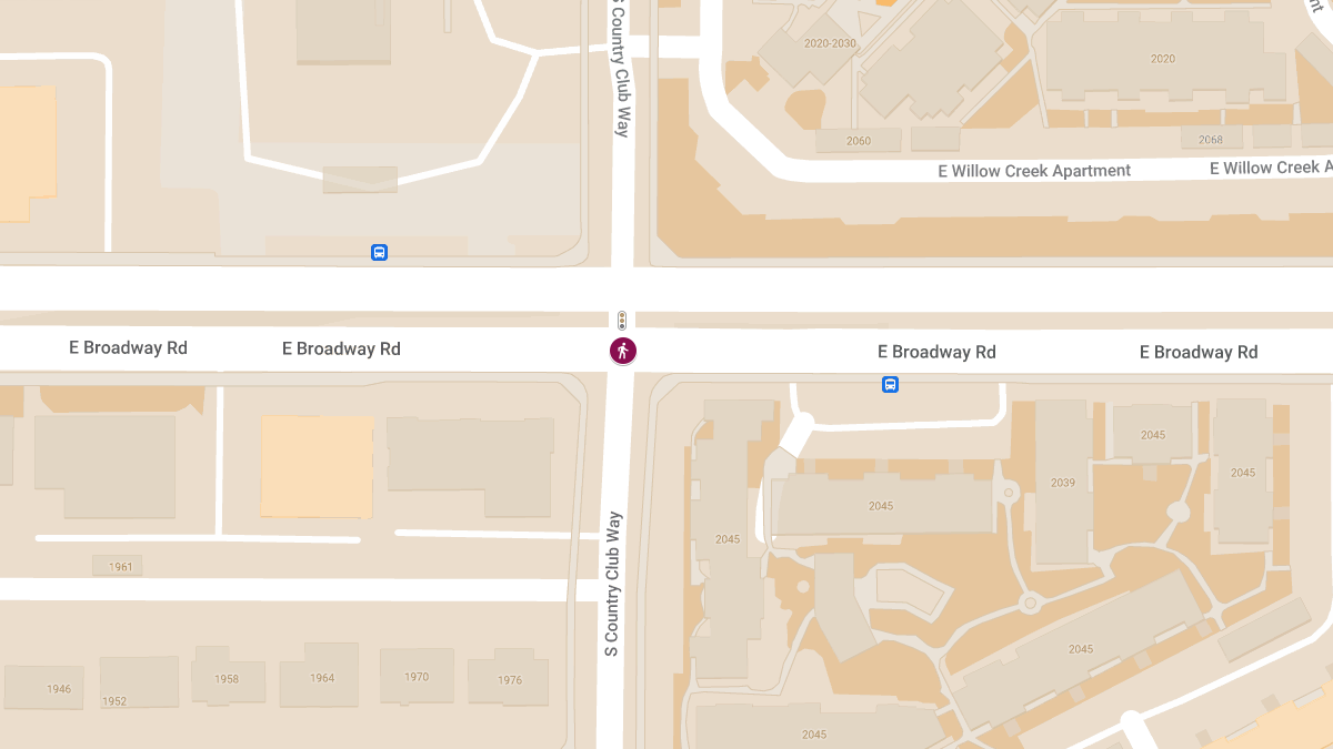 Pedestrian Accident with Injuries at Broadway Rd & Country Club Way