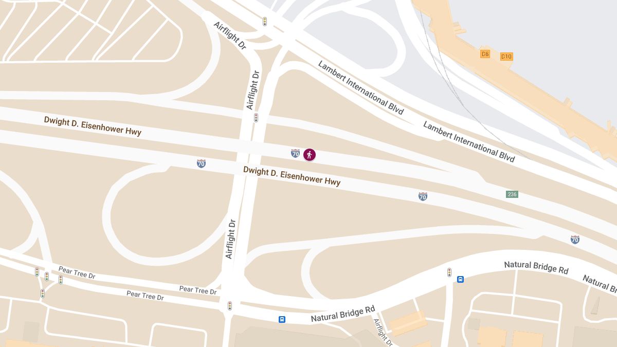 Pedestrian Accident with Injuries on I-70 East of Airflight Dr