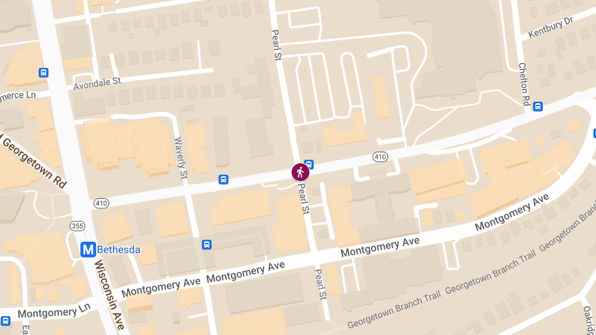 Pedestrian Collision at East West Hwy & Pearl St