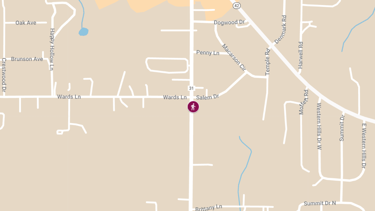 Pedestrian Fatality at Schillinger Rd & Wards Ln