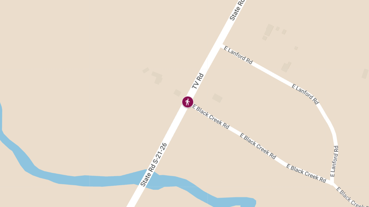 Pedestrian Fatality in Quinby Area at TV Rd & Black Creek Rd